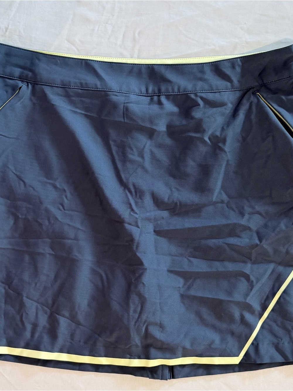 Slazenger Women’s Golf or Tennis Skort Blue/Yellow Trim Size 12 Zip Pockets